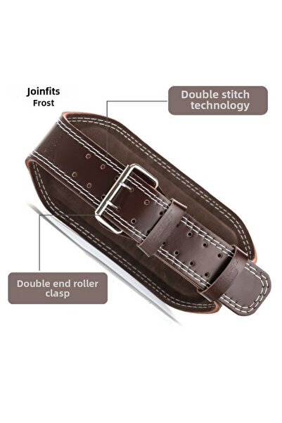 JOINFIT Curea de greutate Pro Large (116 cm) maro - centură profesională pentru fitness și culturism