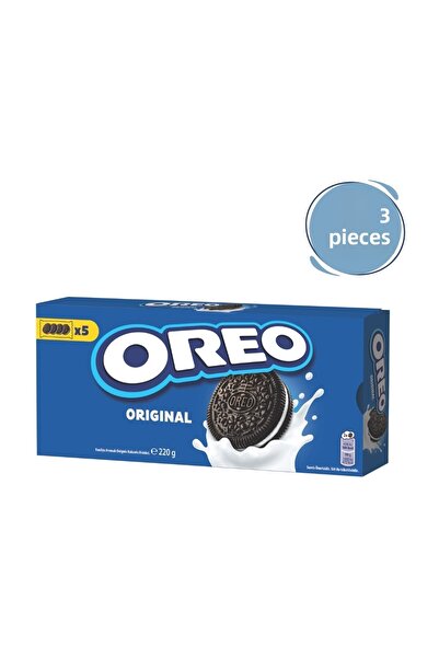 Oreo 220 جرام بسكويت فانيليا - 3 قطع