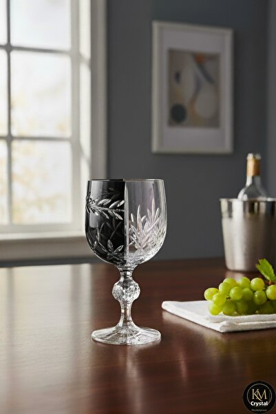 Kristal Market Handmade Crystal Bohemia Black Double Color Decorative Present...