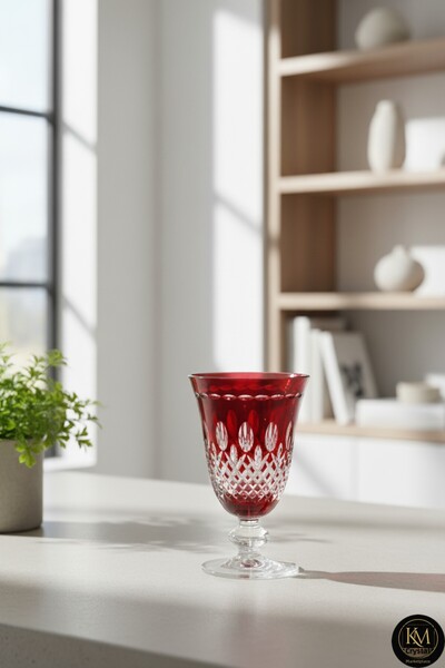 Kristal Market Luxury Footed Colored Soft Drink