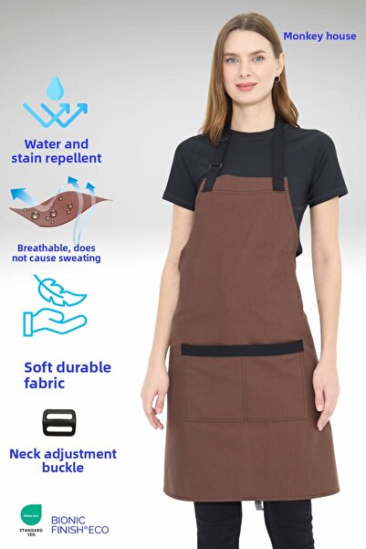 Monki Haus Water Repellent Stain Resistant Cafe Barista Ceramic Pastry Cook W...