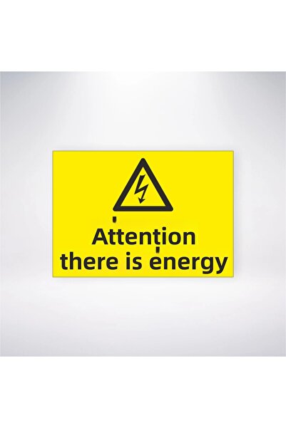 Reysa Tasarım الحذر هناك طاقة 21x35 ملصق لاصق على الظهر