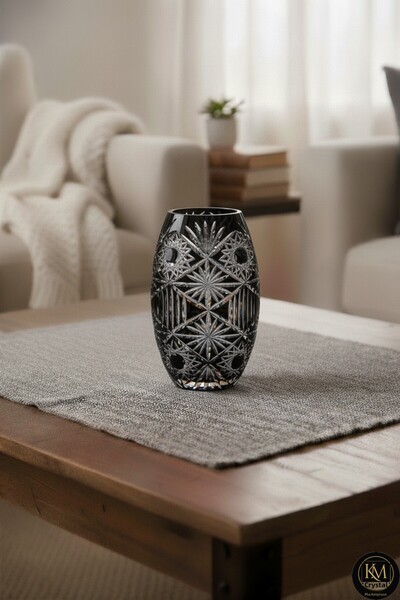 Kristal Market Χειροποίητο Κρυστάλλινο Διακοσμητικό Βάζο Πολυτελείας Avangart...