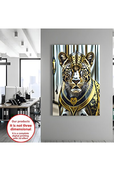 Harika bir ev PANZA-PICURĂRI DE PERETE-PIEȚĂ DE SALĂ FIGURĂ ANIMALĂ LEOPARD N...