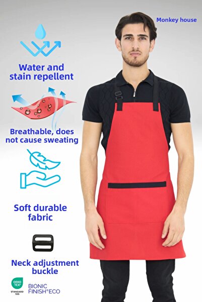 Monki Haus Water Repellent Stain Resistant Cafe Barista Ceramic Pastry Cook Waiter Florist Restaurant Cafe Apron Mens Apron
