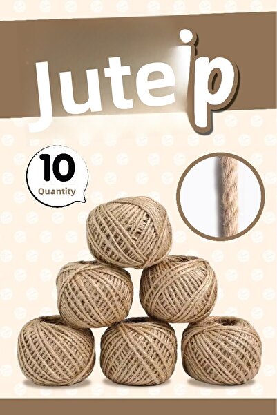 t tuğset etiket Jute Twine Straw Twine 100 Meters 10 Pieces Straw Twine – Weaving Twine – Weaving Twine-T1490