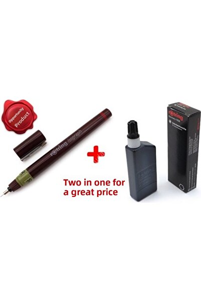 Rotring Isograph Rapido Pen 0 30 mm + Black Rapido Ink 23 ml