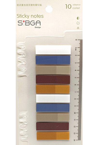 sibga tasarım Postit ملون شفاف Post-it Post It.علامة مرجعية للكتاب، ورق ملاحظات لاصق، 200 ورقة