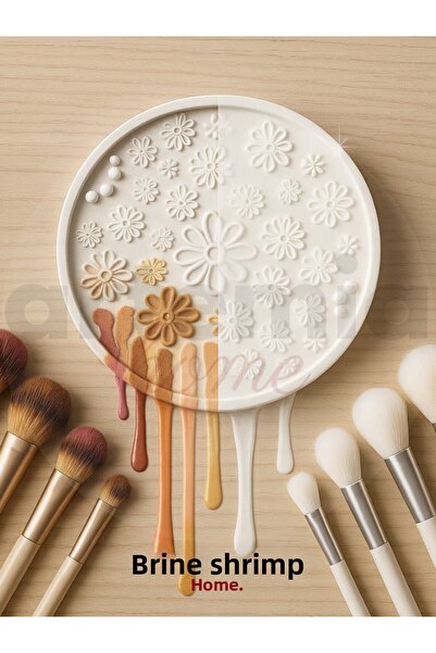 Artemia Home Flora Brush Cleaner | Flower Pattern Makeup Brush Cleaning Pad | Textured