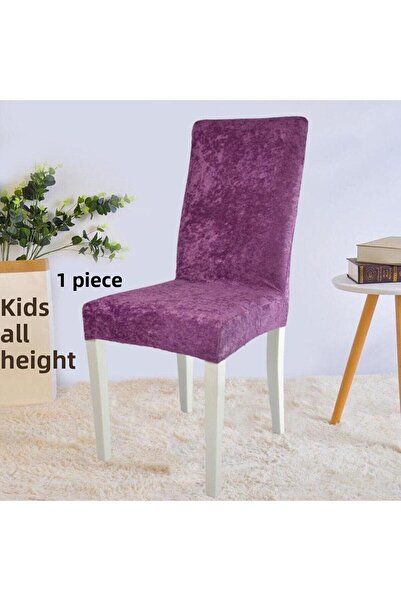 StarMall Silk Velvet Chair Cover Chair Cover Elastic Standard 1 Piece