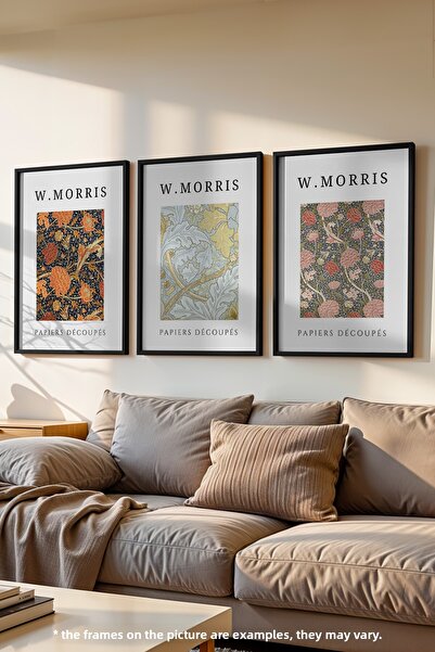 Basquiart Set de 3 postere cu ramă neagră pentru pictură murală, Setul de pic...