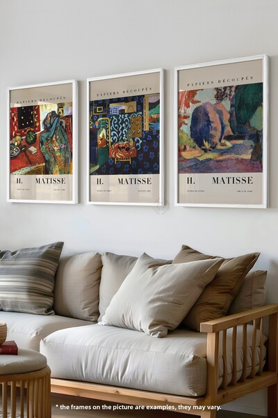 Basquiart Αφίσες Henri Matisse σε λευκό πλαίσιο, σετ ζωγραφικής Νο:18