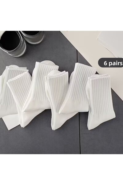 Textia Home 6 чифта памучни тенис чорапи, дължина на чорапа - унисекс