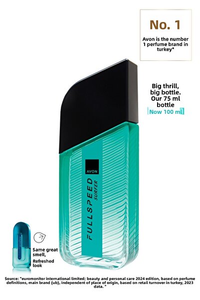 AVON Full Speed Surfer Men's Perfume Edt 100 Ml.