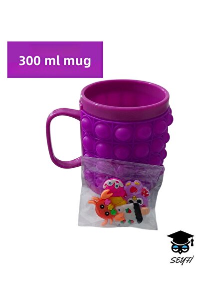 SEYFİKİRTASİYE 300 ml Patterned and Pop-It Mug Cup Variety Plastic Children's...