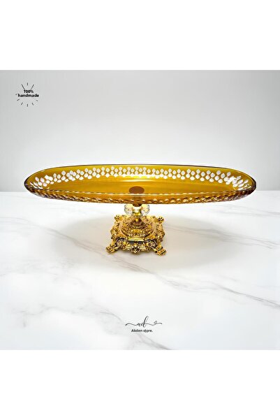 AKDEN STORE Cut-Out Decor Colorful Boat Presentation Plate, Cookie, Macaron Plate