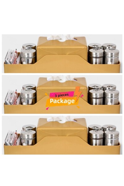 PRATİKPAK Restaurants & Cafes & Bars & Offices Special Manager Organizer Napkin Holder Plastic Horizontal Pack of 3