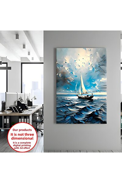 Harika bir ev TABLOR PENTRU PERETE DE SALON UFUK TEKNE |   TABLO PE Pânză FĂR...