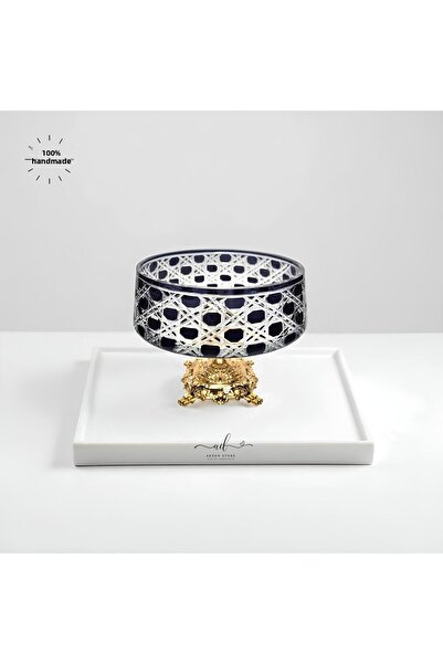 AKDEN STORE Cutting Decor Handcrafted Tableware Bowl,Salad Bowl,Glass Bowl