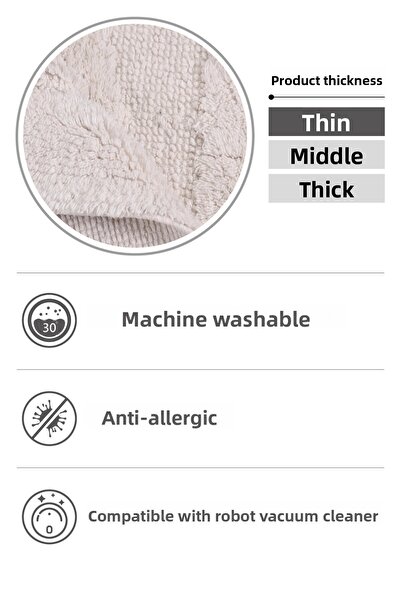 dekozer Bath Bath Mat 80X50 |   Decorative, Washable, Does Not Pilling