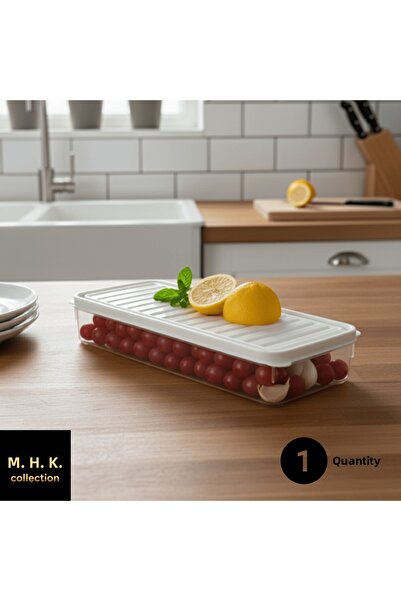 MHK Collection صندوق تخزين متوسط الحجم مع غطاء