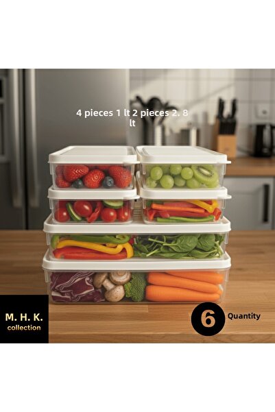 MHK Collection Set of 6 Storage Boxes with Lids