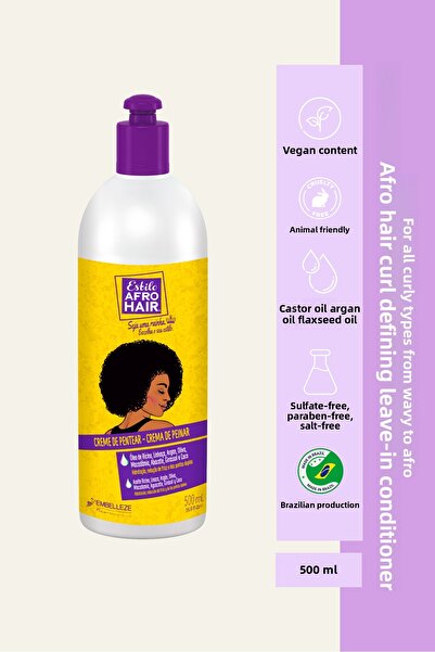 NOVEX شعر أفريقي - بلسم غير قابل للغسل لتكثيف الشعر الأفرو المجعد 500 مل