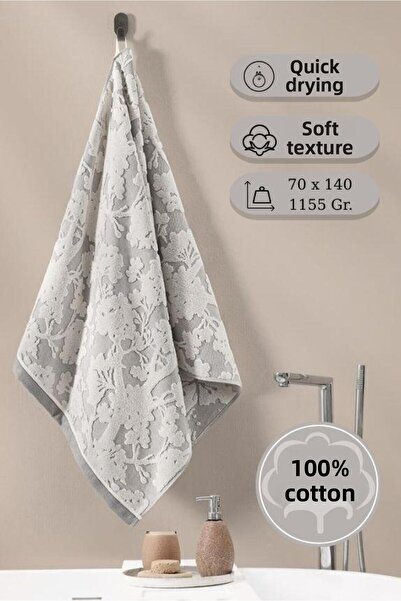 Karna Home منشفة قطنية مفردة جاكار كارنا إيكو ويسترن - 70 × 140