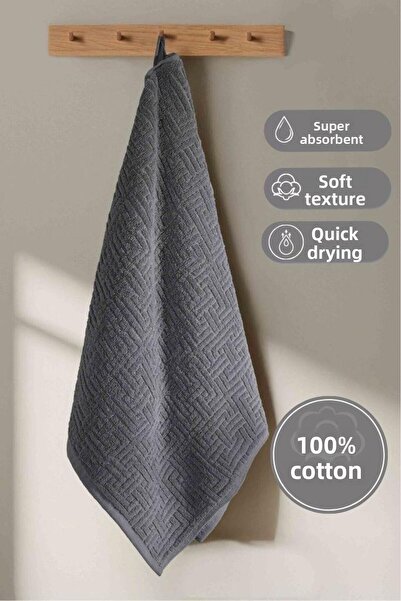 Karna Home Βαμβακερή πετσέτα μονής ζακάρ καρνάβα Premium Molis - 70 x 140