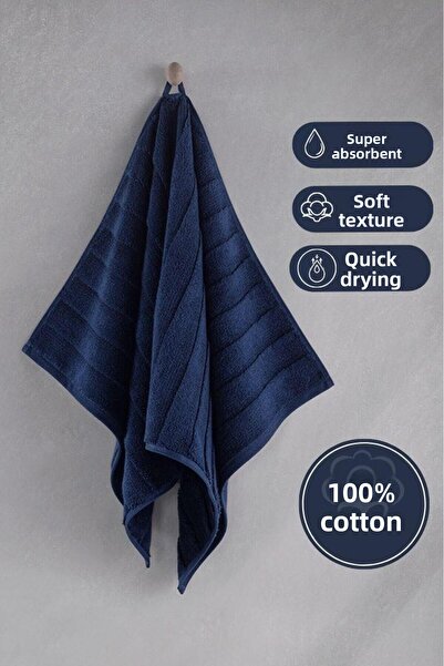 Karna Home منشفة قطنية مفردة من الجاكار كارنا بريميوم فينا - 70 × 140