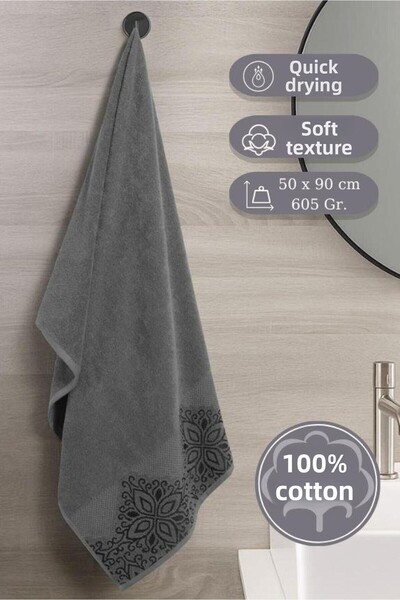 Karna Home منشفة قطنية مفردة جاكار كلوفر - 50 × 90