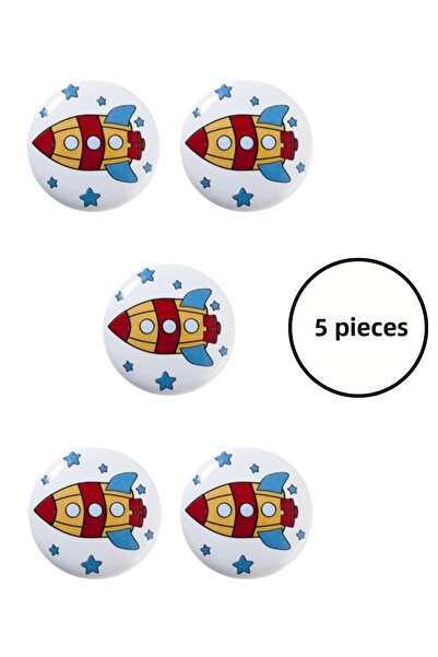 MegaVitrin Σετ λαβών επίπλων παιδικού δωματίου 5 τεμαχίων από πορσελάνη Rocke...