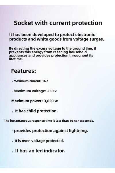 Quick&Shine Surge Protected Socket-4 Pieces