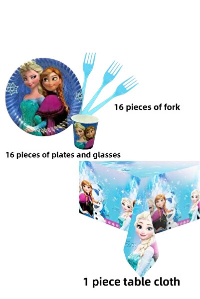 Zayna's Frozen Elsa Themed Birthday Party Set for 16 People - Frozen Elsa Concept
