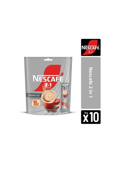 Nescafe قهوة قابلة للذوبان 2si1 10 جرام، عبوة من 10 قطع