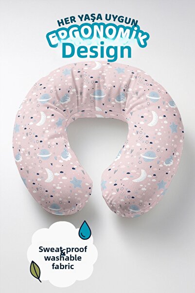 Evimde Bambaşka Pernă pentru gât din bumbac cu tematică cerului - Pernă de că...