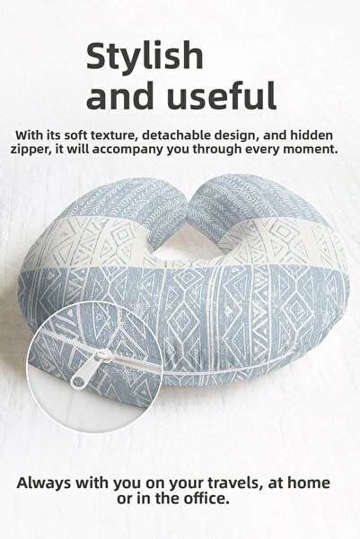 Evimde Bambaşka Pernă pentru gât din bumbac cu model tribal etnic - Pernă de ...