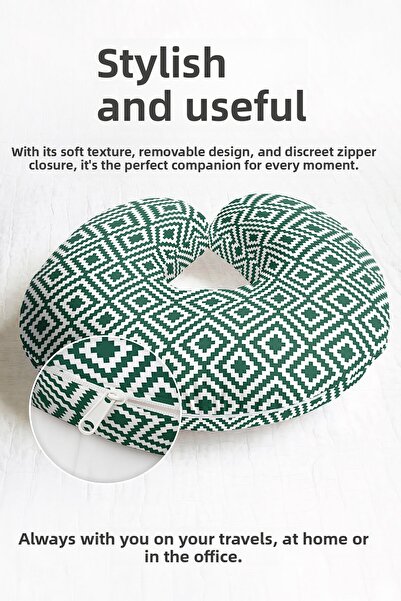 Evimde Bambaşka Pernă ergonomică pentru gât cu model etnic - Pernă de călător...