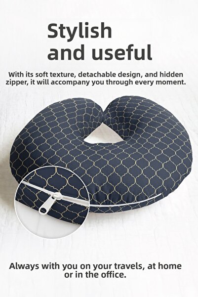 Evimde Bambaşka Pernă ergonomică pentru gât cu model geometric - Pernă de căl...