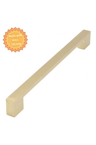 KOÇSAN Mâner din aluminiu, auriu, 192 mm, mâner de lux pentru mobilier de bucătărie, mâner pentru sertar