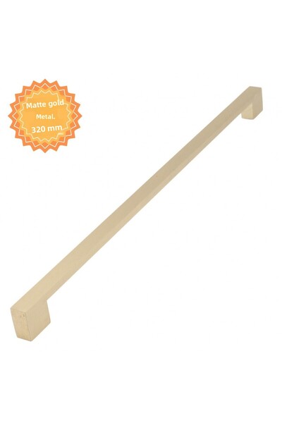 KOÇSAN Mâner din aluminiu, auriu mat, 320 mm, mâner de lux pentru mobilier de bucătărie, mâner pentru sertar dulap