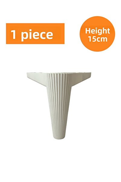 HOMDEP Canapea Fotoliu Unitate TV Consolă Înălțire Model Respirabil Picior din plastic Alb 15cm 1 Buc