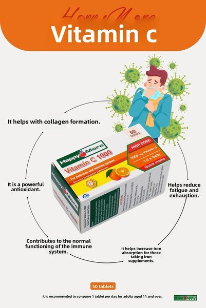 happy more Supplemental Food with Vitamin C 50 Tablets