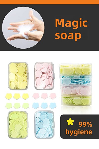 Mutfiko Magic Flower Soap – Portable Disposable Hand Soap 99% Bacteria-Killin...