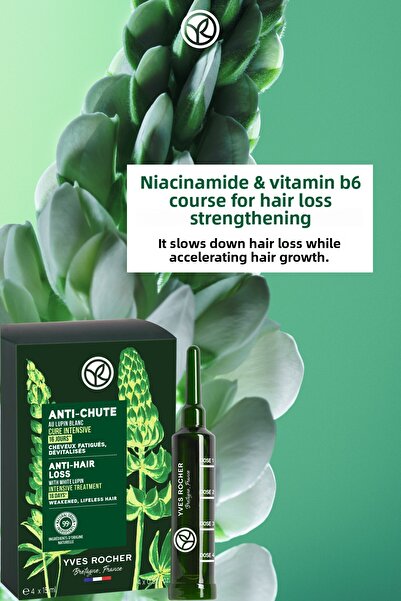 Yves Rocher Vegan B6 Cure for Strengthening Weak and Lifeless Hair and Preven...