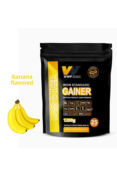WWP آيرون ستاندرد جينر – دعم لرياضيين حقيقيين – 1250 جرام – بنكهة الموز