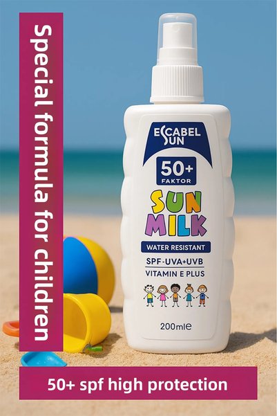 Escabel Sun واقي شمسي للأطفال بمعامل حماية 50 SPF للأطفال والرضع 200 مل