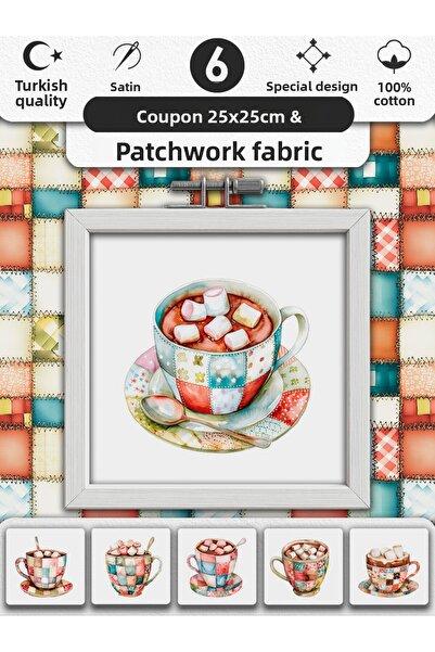 FabricMarket Set de țesături patchwork – Cuponuri de țesături cu modele din b...