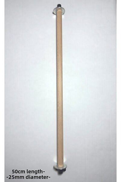 Wooden Bird سرير خشبي للببغاء مزود برأسين مزدوجين (طول 50 سم - قطر 25 مم)