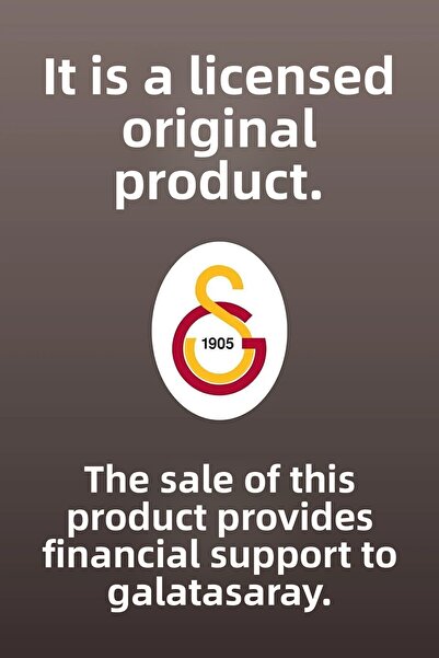 Galatasaray Licensed Yellow-Red Logo Double-Sided Keychain with Lion Wooden Box